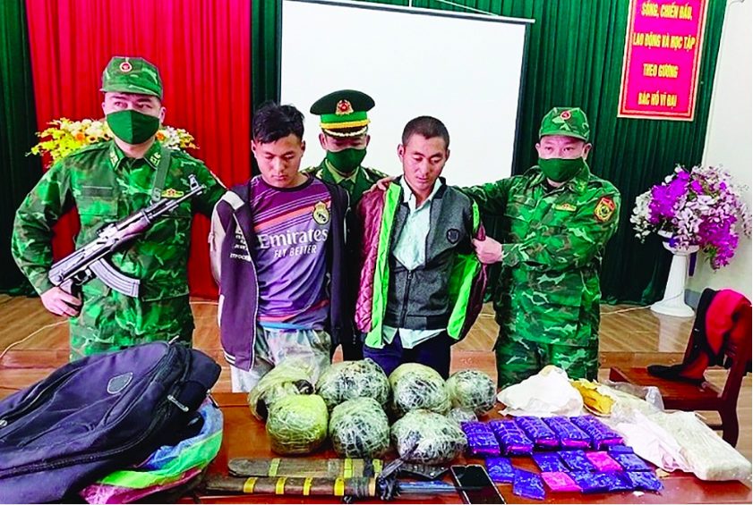 Lực lượng Biên phòng chủ trì, phối hợp thu giữ gần 350kg ma túy